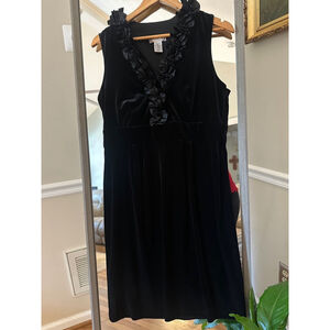 Women's London Style Black Velvet‎ Dress Size 12